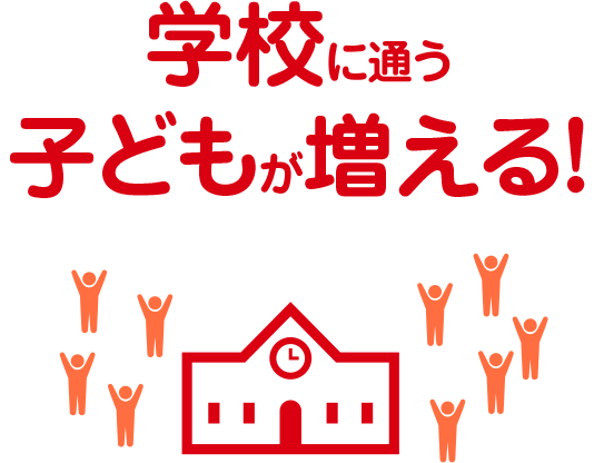 学校に通う子どもが増える！